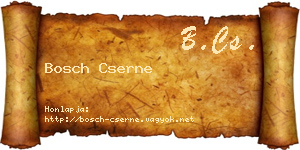Bosch Cserne névjegykártya
